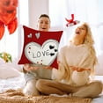thumbnail image 4 of Tyidzon Valentines Day Decorations Throw Pillow Covers 18x18 Inch, Valentine Pillow Case for Couch Sofa Home Inside Outside Holiday Party Decor, 4 of 6