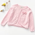 thumbnail image 3 of Girls Peacoat Girls' Fashion Solid Color Bow Loose Button Perforated Round Neck Long Sleeved Hooded Casual Jacket/Jacket New Fall Jackets Winter Outerwear Pinks 73, 3 of 3