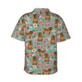 thumbnail image 4 of Chow Chow Dogs Flower Floral Men'S 3d Print Casual Button Down Shirts, Novelty Hawaiian Short Sleeves Xl, 4 of 7