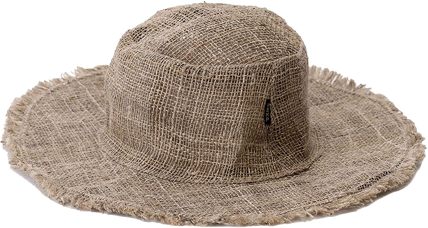 Handmade Hemp Sun Hat – Wired Wide Brim 
