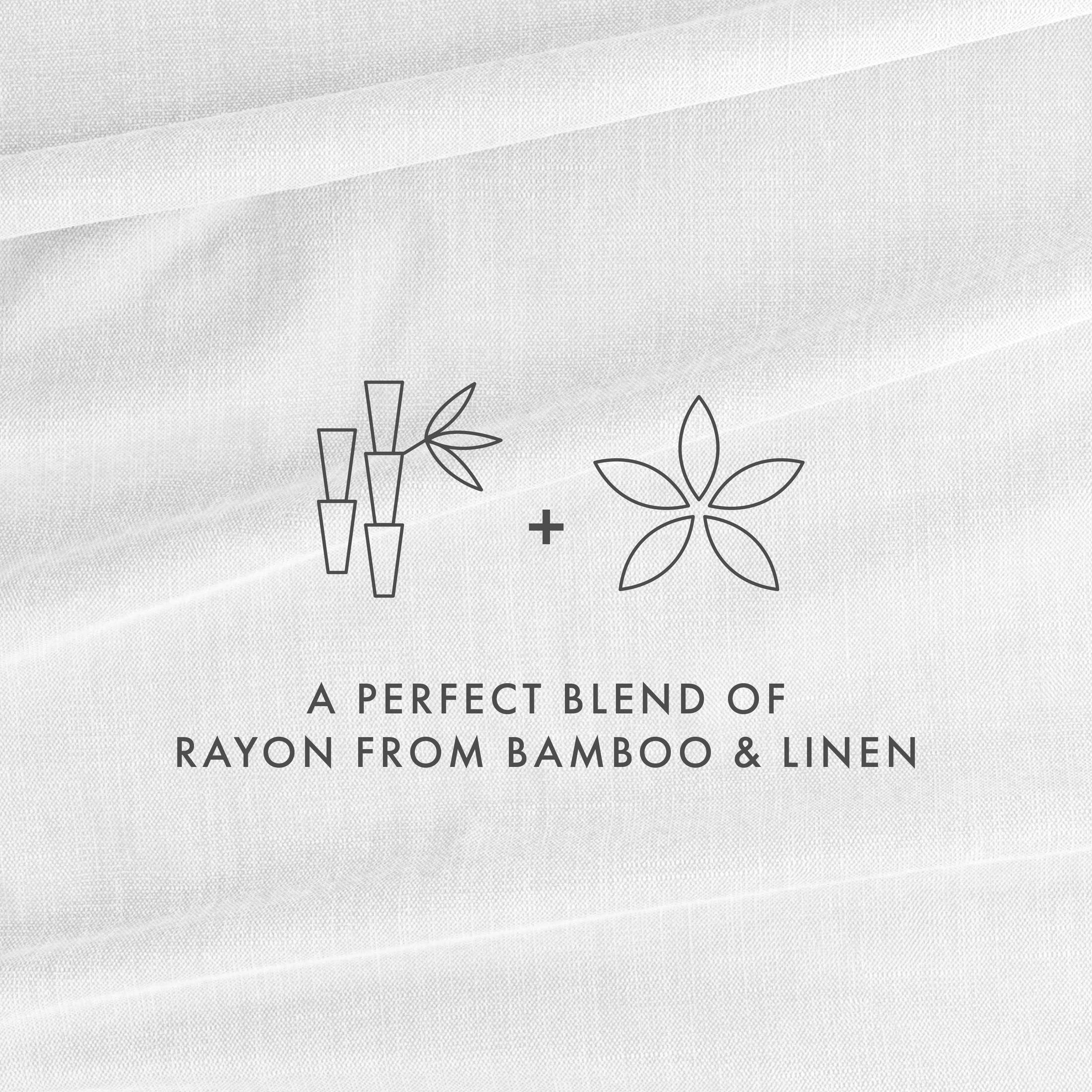 Noble Linens 4 Piece Linen Bamboo-Blend Bed Sheet Set, White, Twin
