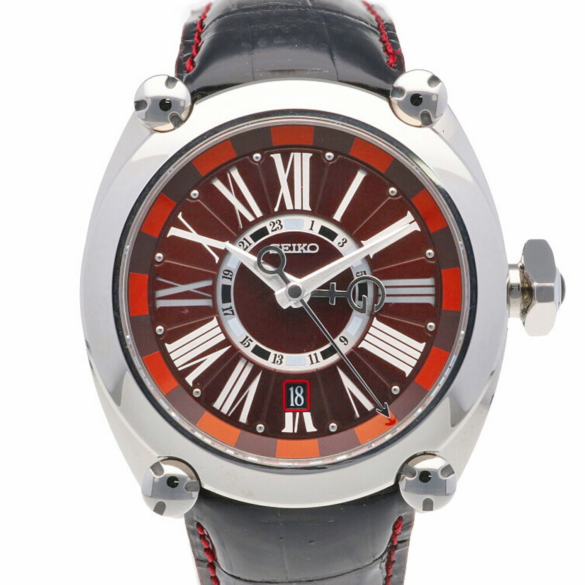 Used Seiko SEIKO Galante GMT watch stainless steel SBLM005 8L36-00C0 men's  