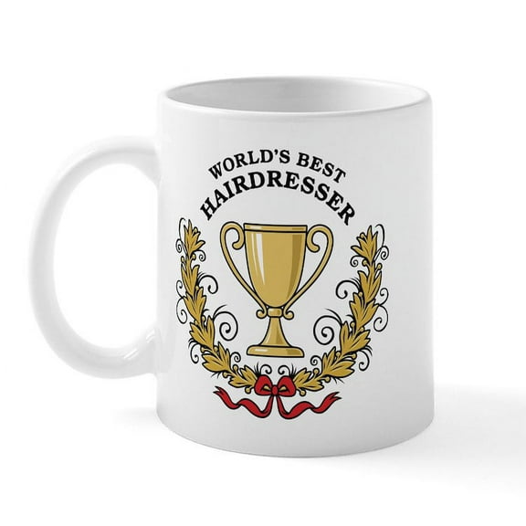 CafePress - World's Best Hairdresser Mug - 11 oz Ceramic Mug - Novelty Coffee Tea Cup