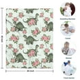 thumbnail image 4 of LightGreen Dinosaurs Floral Pattern Blanket,Comfortable Soft Lamb Wool Throw Blanket,All Season,Warm Lightweight Blankets for Sofa Bed Couch Living Room Chair,30"x40", 4 of 4
