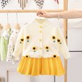 thumbnail image 4 of FAIWAD Toddler Baby Girls Spring Outfits Long Sleeve Embroidery Knit Cardigan and Pleated Mini Skirt Set, 4 of 4