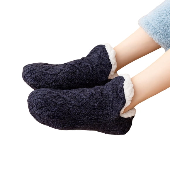 Sonducket 2 piezas de invierno frío para niños, calcetín grueso para mantener el calor, calcetines suaves, calcetería cómoda, accesorio de Accesorios de disfraces Negro 35 a 39 Sonducket AP012944-16B