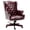 Burgundy, variant on PU Leather Desk Chair with High Back, 360° Rotating Boss Chair Executive Office Chair with Wingback and Smooth Glide Caster Wheels, Comfy Computer Work Chair with Thick Padded Seat and Backrest, Black