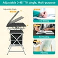 thumbnail image 4 of JJUN Drafting Table and Stool, Tilted Draft Table Desk w/Drawers, Artist Drawing Desk Craft Table for Drafting, Painting, Reading, Writing, 4 of 9