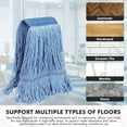 thumbnail image 6 of KYascend Heavy Duty Loop Mop Heads, 3 pack, Blue, Commercial/Industrial Cotton String for Floor Cleaning, 6 of 7