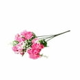 thumbnail image 2 of High-end Artificial Flowers Artificial Flowers 5 Forks 15 Mini Roses Home Decoration Plastic Flowers(Without a Vase), 2 of 9