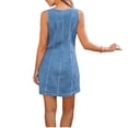 thumbnail image 4 of RoamHome Denim Womens Summer Dresses Vest Jumper Dresses with Buttons Women's Dresses​, 4 of 6