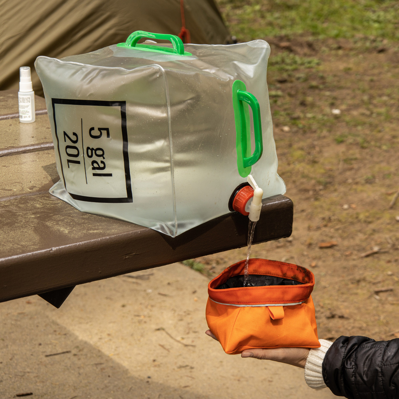 ASR Outdoor Portable Collapsible Reusable Camping Travel Water Dispenser Water Storage, 5 Gallon