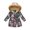 Multicolor, variant on Toddler Baby Girls Jacket Hooded Kids Winter Thick Warm Hooded Windproof Print Coat Outwear Jackets