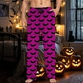 thumbnail image 6 of CONFREE Halloween Pajama Pants for Men Hallowmas Pj Pants for Men Pumpkin Ghost Print Lounge Bottoms Elastic Waist Drawstring Sleepwear With Pockets, 6 of 6