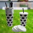 thumbnail image 3 of Vaso reutilizable de fútbol de 710 ml, botella de plástico de 24 oz, vaso con temática de fútbol, artículos para fiestas deportivas, recuerdos de fiesta., 3 of 8