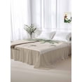 thumbnail image 6 of Palm Trees Flat Sheets Only Twin XL Size, Soft Breathable Bed Top Sheets for Mattress, Brown Tropical Plants Summer Green Luxury Bedding Flat Sheets for Home Hotel Bedroom Bed Protection, 6 of 9