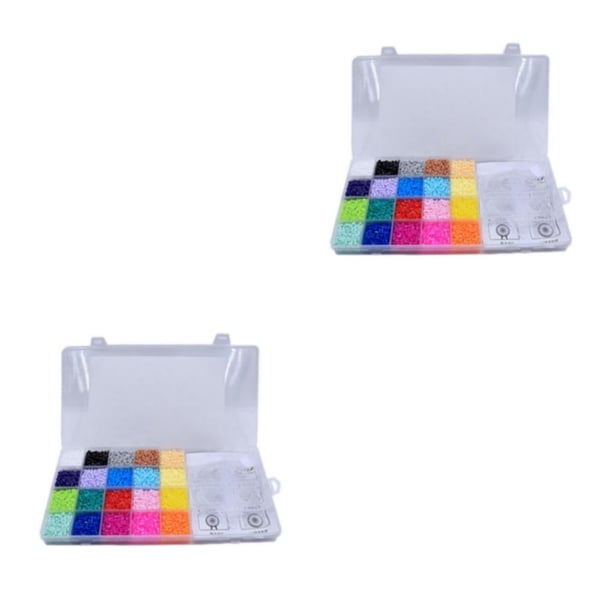 Vogacara Hama Beads Puzzles Toys Handmade Craft Fuse Beads Craft Kit for Kids Girls Tipo 1 2Conjunto