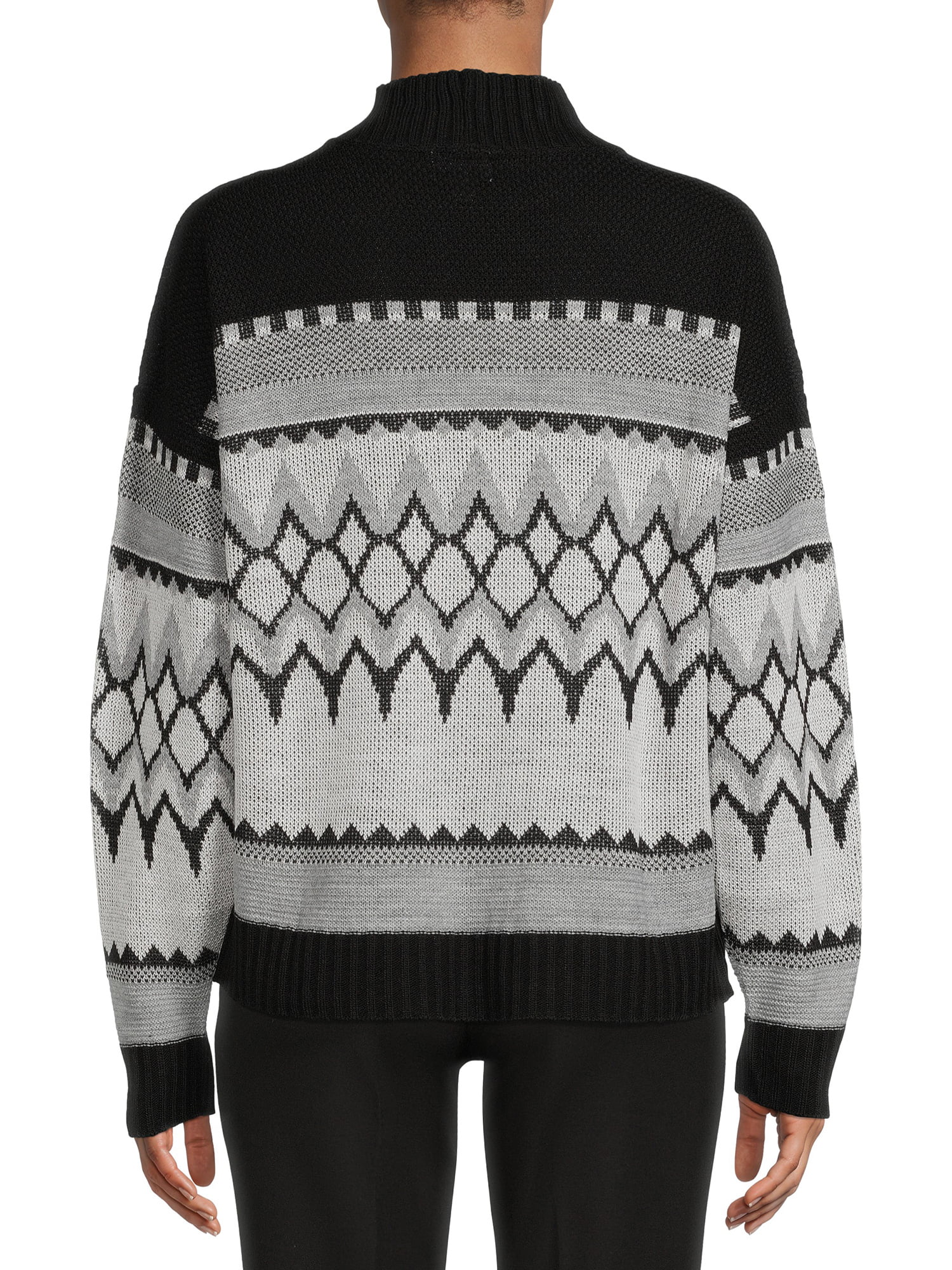 Bellerose Fine Knit Jumper black-natural white abstract pattern casual look Fashion Sweaters 