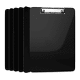 thumbnail image 1 of 6 Pack Plastic Clipboards Black Clip Boards Low Profile Metal Clip Board Letter Size Bulk Class Set, 1 of 8