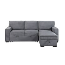 U0203 LIGHT GREY REVERSIBLE SOFA BED