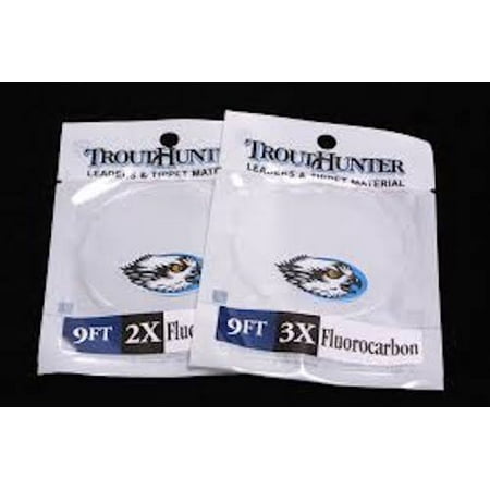 TroutHunter Fluorocarbon Trout Leader 9' (Best Trout Lures For Rivers)