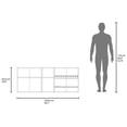 thumbnail image 5 of DEPOT E-SHOP Sidman Wall Cabinet - 2 Doors, 4 Shelves, White/Natural Oak - Kitchen Storage Cabinet, 5 of 6