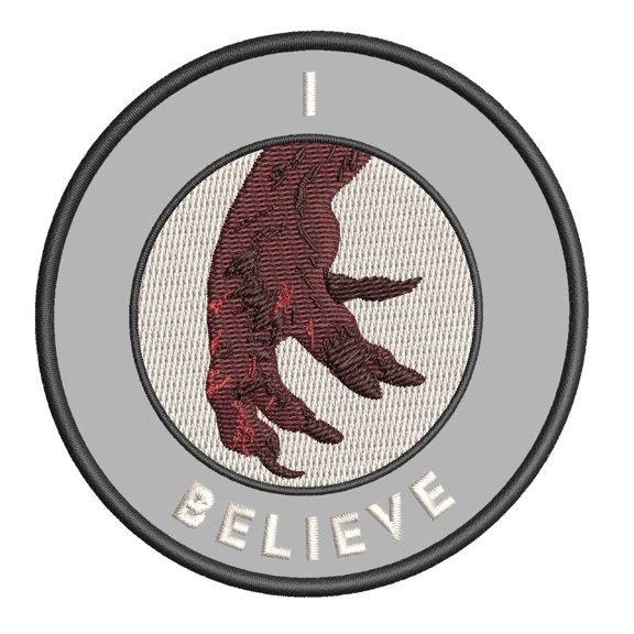 Bigfoot Patrol! I Believe 3.5" Iron On Or Sew On Embroidered Fabric Badge Patch Unexplained Mysteries Iconic Series