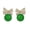Green, variant on Elegant Bow Ball Dangle Earrings for Women Stainless Steel Cubic Zirconia Bead Christmas New Year Wedding Party Holiday Birthday Anniversary Daily Jewelry Gift White
