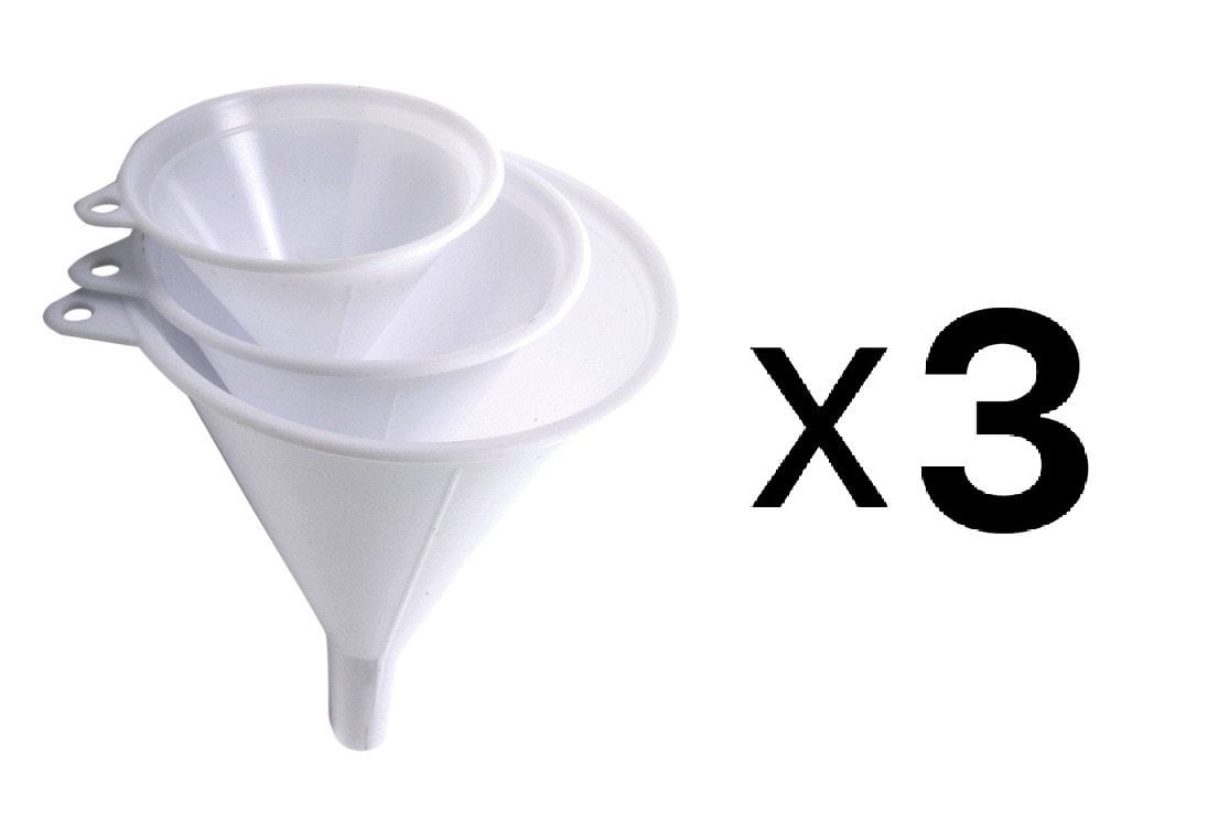 Norpro Plastic Funnel Set of 3 Set of Three White 