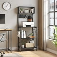 thumbnail image 5 of Bestier Baker's Rack with 4 Spacious Shelves, Microwave Stand with Adjustable Feet, Coffee Bar Station and Kitchen Storage Shelf, Black, 5 of 9