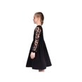 thumbnail image 4 of Girls Dress Black Floral Lace Sheer Mesh Long Sleeve Hollow V-back 7 Years, 4 of 6