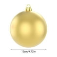 thumbnail image 3 of RBCKVXZ 120mm/4.7 Inch Shiny Gold Christmas Ball Ornaments, Christmas Hanging Plastic Shatterproof Ball Ornaments for Xmas Trees, Wedding Party, Holiday Decoration, 3 of 6