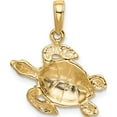thumbnail image 3 of 10K Turtle Pendant Yellow Gold Material Polished Delicate Dazzling Bring sparkle and sophistication to your day, 3 of 4