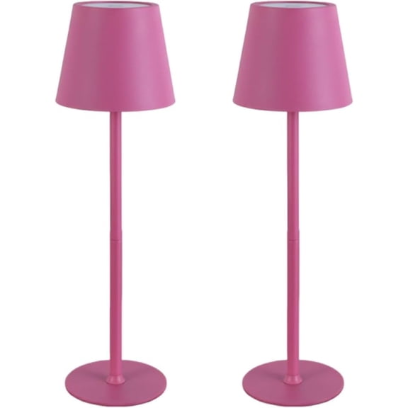 KDG 2 Pack Cordless Table Lamp,Portable LED Desk Lamp, 3 Color Stepless Dimming Up, for Restaurant/Bedroom/Bars/Outdoor Party/Camping/Coffee Shop Night Light(Pink)