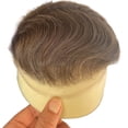 thumbnail image 3 of Toupee for Men 100 European Human Hair Swiss Lace Front Natural Hairline Hair Pieces 0.08mm Thin Skin PU V-looped Men's Hair Replacement System 8x10 Inches , Grey, 3 of 7