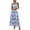 Royal Blue, variant on Women's Printed Halter Neck Maxi Dress 100% Polyester Lightweight Fabric Flowy Silhouette for Summer Event Occasion