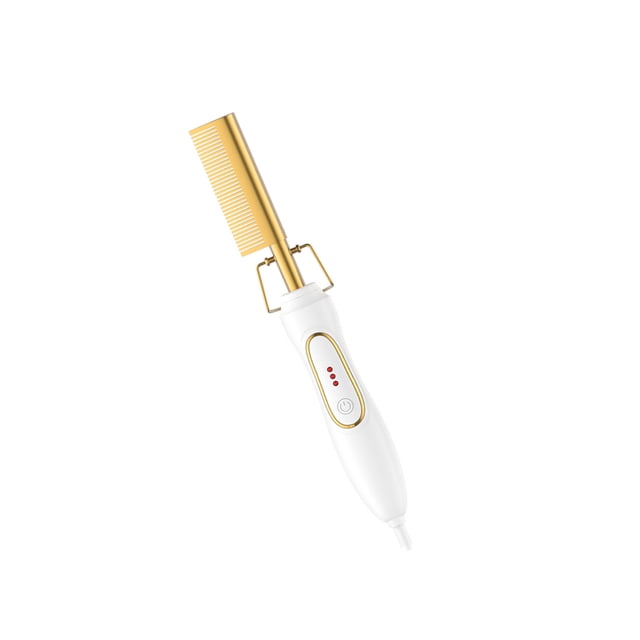 Seitruly Cepillo eléctrico para alisar el cabello largo, alisador de calor en seco y húmedo, cepillo de mano para el cabello de viaje para el Cuidado del cabello Enchufe blanco de EE. UU.