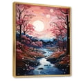 thumbnail image 2 of Designart "Cherry Blossom River Tranquil Japanese Beauty II" Floral Floater Framed Canvas Wall Art, 2 of 7