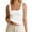 1PC White Tops, variant on HAYIMI Women Stretch Camisole Tank Tops Soft Ribbed Knit Sleeveless Shirt Casual And Layering Square Neck Summer Solid Color Relaxed Fit Vests