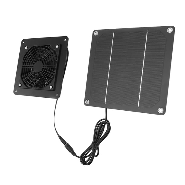 Kit De Ventilador De Panel Solar, Ventilador De Panel Solar De Alta Eficiencia 12 V De Silicio Monocristalino Enfriamiento Efectivo Con Red De Protección Para Gallinero