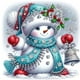 thumbnail image 1 of 5D DIY Taladro en Forma Especial Parcial Muñeco Nieve Navidad 30x30cm, 1 of 9
