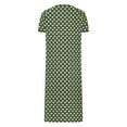 thumbnail image 5 of Sakmal Womens Nightgowns Zip Up Plus Size Moomoo Dress Crew Neck with Pockets Green Short Sleeve Nightgowns for Women M, 5 of 7