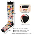 thumbnail image 3 of FORMRS Womens Knee High Socks Casual Long Thick Travel Daily Wear, 1 Pair, Abstract Triangles, 3 of 6