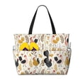 thumbnail image 1 of Disketp Cartoon Chickens Bolsa de Playa de Gran Capacidad, Bolso Impermeable y a Prueba de Arena para Mujer, Ideal para Playa, Piscina y Natación, 1 of 7