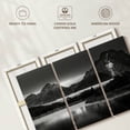 thumbnail image 6 of Elephant Stock Oxbow Bend Bw Wall Art - Horizontal Multi Panel Canvas - Living Room Wall Decor - Nature Multi Panel - Black And White Decor - 74" x 48", 6 of 8