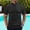 Black, variant on Klisyaur Shirt for Men Short Sleeve Crewneck Button Shirts Solid Color Casual Fashion Summer Tees Top