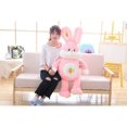 thumbnail image 4 of Giant Pink Rabbit Plush Toy Rabbit Stuffed Animal Doll for Boys Birthday Gift Easter Toys (28 inches), 4 of 5