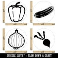 thumbnail image 2 of Vegetable Labels Radish Onion Cucumber Bell Pepper Rubber Stamp Set for Scrapbooking Crafting Stamping - Medium 1 Inch, 2 of 7