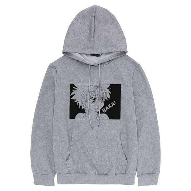 hequ cue tee store women's anime hunter x hunter hoodie hxh killua leorio  kurapika sweatshirt pullover tops