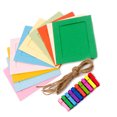 thumbnail image 4 of Cateissary KOGOTA 10 piezas de papel colorido foto DIY clip de cuerda de pared imagen colgante álbum marco decoraciones de fiesta Decoración del hogar, 4 of 6